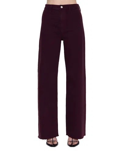 Pistola Penny High Rise Wide Leg Jeans In Claret In Burgundy