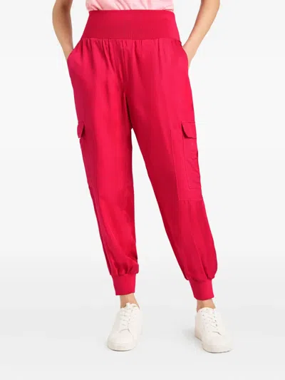 Cinq À Sept Elastic-waist Track Pant In Red