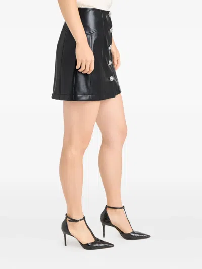 Cinq À Sept Claudia Vegan Leathe Skirt In Blue