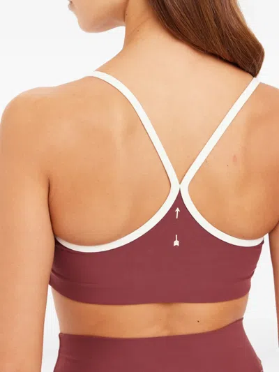 The Upside Samara Bowie Contrast Trim Sports Bra In Pink