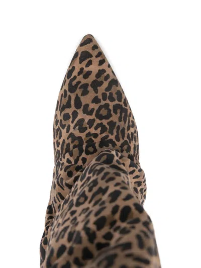 Alchimia High Heels Boots In Animalier Suede In Animal Print