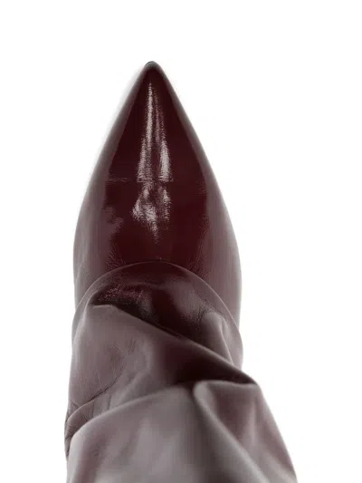 Alchimia High Heels Boots In Leather Color Leather In Red