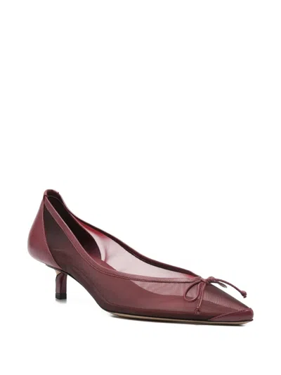 Jacquemus Tourni Low-heeled Pumps In Purple