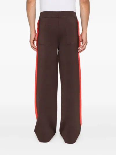 Wales Bonner Side-stripe Trousers In Brown