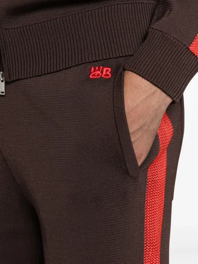 Wales Bonner Side-stripe Trousers In Brown