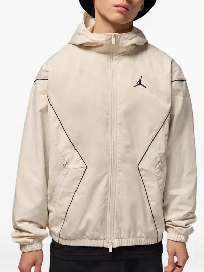 Jordan Logo-embroidered Jacket In Neutral
