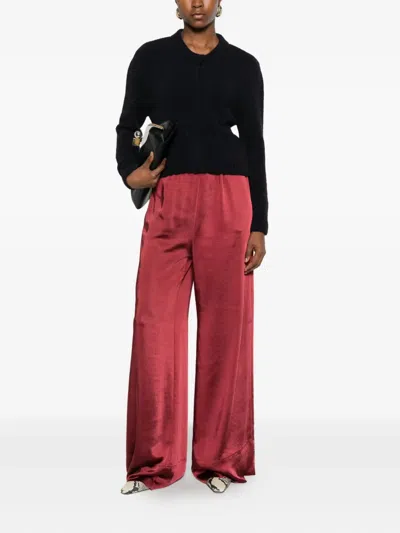 The Nina Studio Elasticated-waistband Trousers In Red