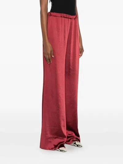The Nina Studio Elasticated-waistband Trousers In Red