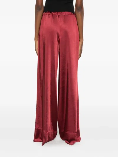 The Nina Studio Elasticated-waistband Trousers In Red