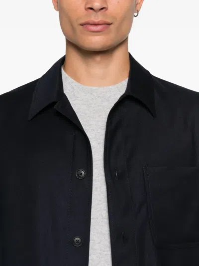 Manuel Ritz Patch-pocket Shirt Jacket In Blue