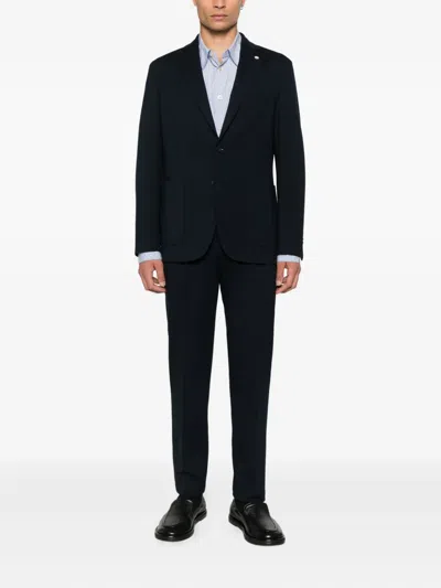 Manuel Ritz Notched-lapel Single-breasted Blazer In Black
