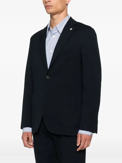 Manuel Ritz Notched-lapel Single-breasted Blazer In Black
