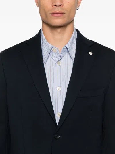 Manuel Ritz Notched-lapel Single-breasted Blazer In Black