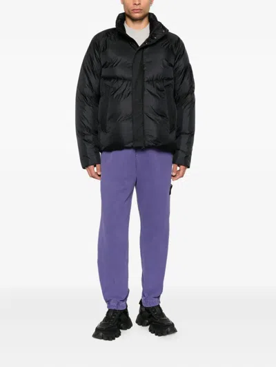 C.p. Company Quilted Panelled Jacket In Black