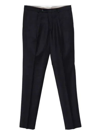 Manuel Ritz Flannel Trousers In Blue