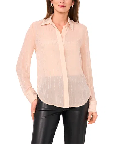 Vince Camuto Collared Blouse In Neutral