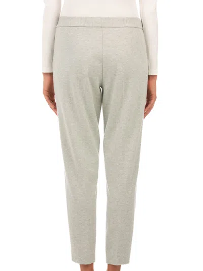 Le Tricot Perugia White Polyester Blend Trousers In Gray
