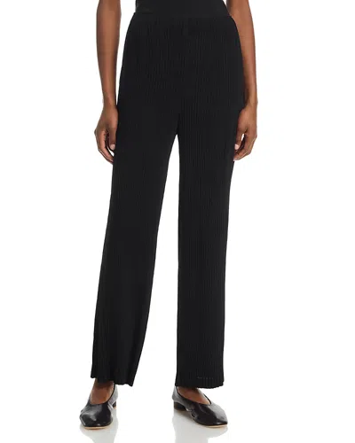 Issey Miyake Hatching Pleats Pants In Black