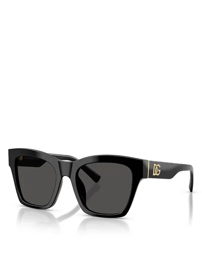 Dolce & Gabbana Square Sunglasses, 53mm In Black