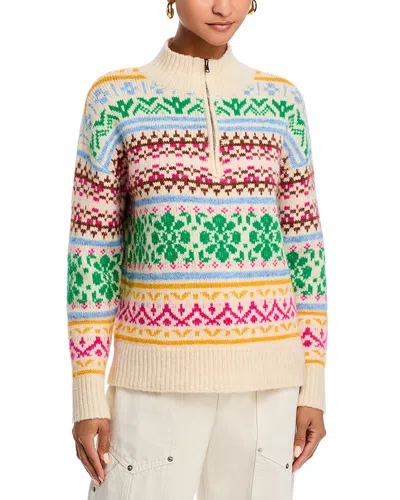Aqua Ski Half Zip Sweater In Multi