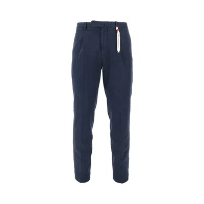 Santaniello Arechi Gabardine Trousers In Blue