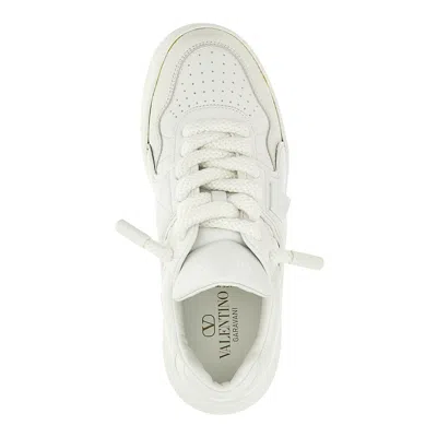 Valentino Garavani White Nappa Leather One Stud Xl Sneakers