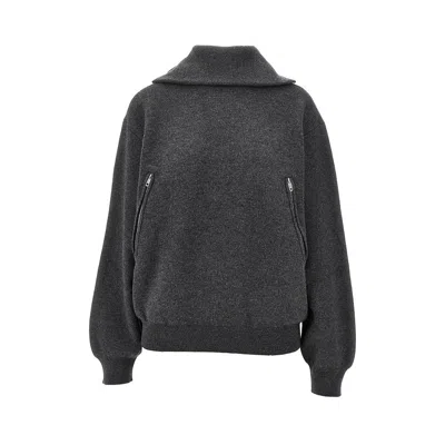 Balenciaga Back To Front Wool Sweater In Gray