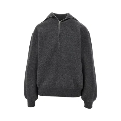 Balenciaga Back To Front Wool Sweater In Gray