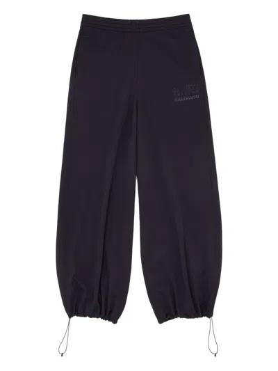 Mm6 Maison Margiela Relaxed Fit Trousers Drawstring Hem In Black