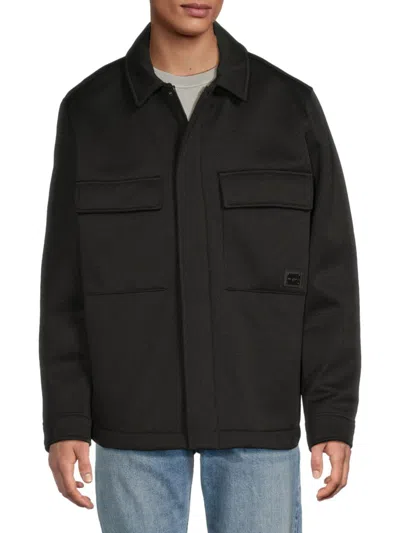 Karl Lagerfeld Men's Solid Twill Jacket In Black
