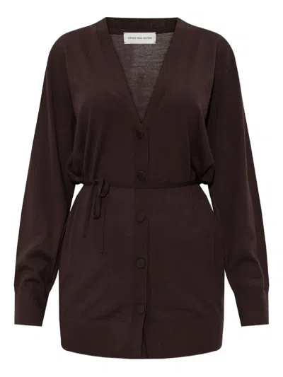 Dries Van Noten Baftan Single-breasted Jacket In Brown