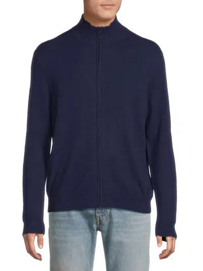 Saks Fifth Avenue Men's Heather Cashmere Sweater In Blue