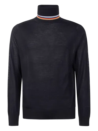 Paul Smith Wool Turtle-neck Sweater In Black