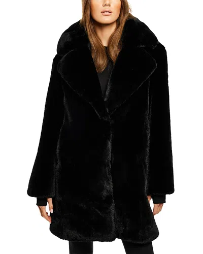 Sam Marla Faux Fur Coat In Black
