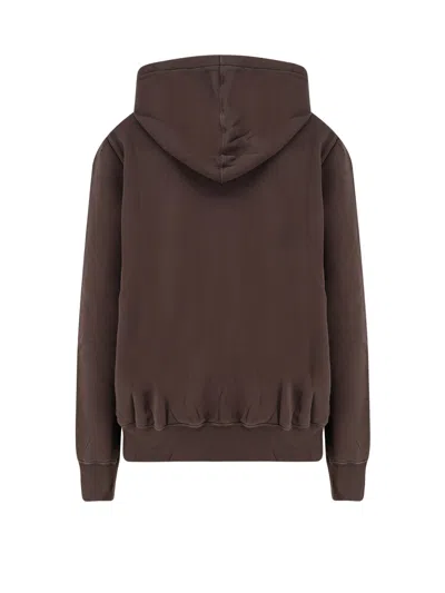 Rick Owens Drkshdw Oversized Drawstring Hoodie In Brown