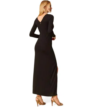 Twinset Black Long Dress In Black