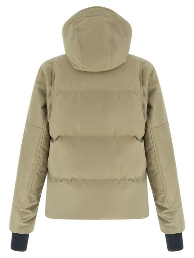 Moncler Elfin Puffer Jackets Beige In Green