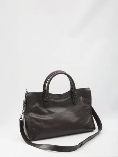 Balenciaga Women's City Medium Leather Handbag In Brown