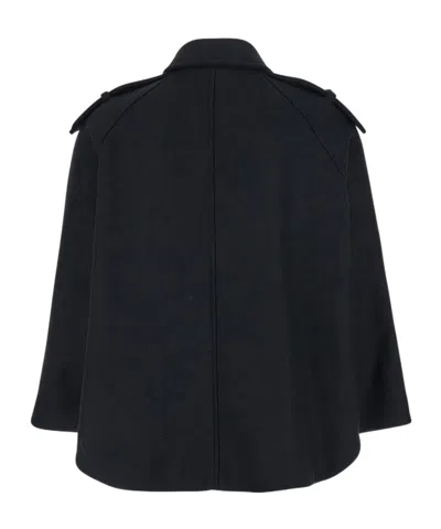 Merci Double-breasted Epaulettes Jacket In Black