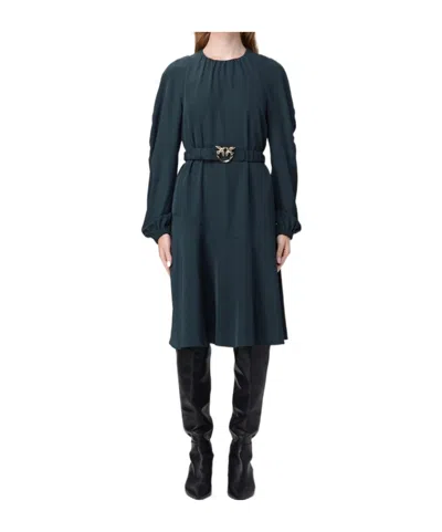 Pinko Agrodolce Abito Fluido Dress In Green