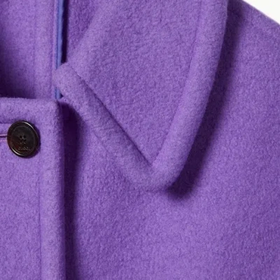 Gucci Women Compact Cashmere Wool Coat In Purple