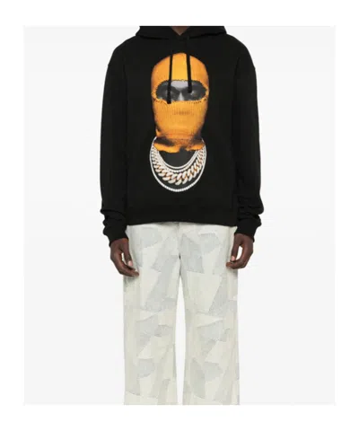 Ih Nom Uh Nit Hooded Cotton Sweatshirt Featuring Graphic Print In Black