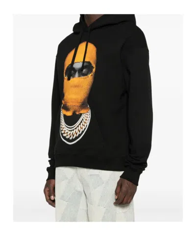 Ih Nom Uh Nit Hooded Cotton Sweatshirt Featuring Graphic Print In Black