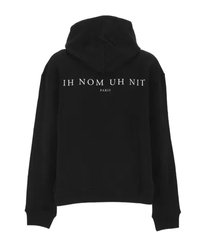 Ih Nom Uh Nit Pattern-printed Drawstring Hoodie In Black
