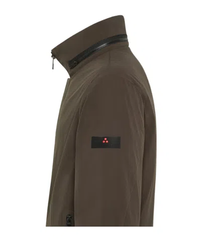 Peuterey Stretch Jacket With Pull-out Hood In Brown