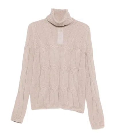 Liu •jo Ribbed Turtleneck Sweater In Pink
