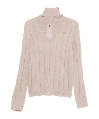 Liu •jo Ribbed Turtleneck Sweater In Pink