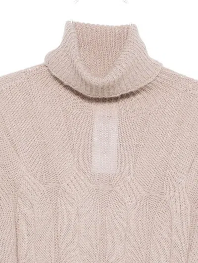 Liu •jo Ribbed Turtleneck Sweater In Pink