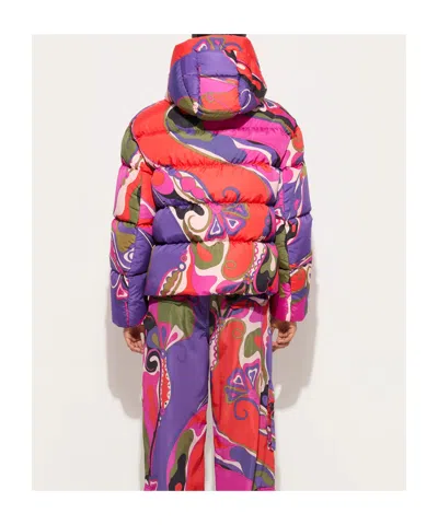 Pucci Abstract-print Puffer Jacket Clothing In Multi
