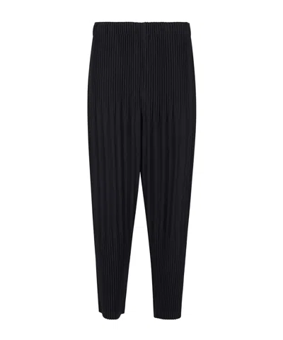 Issey Miyake Black Polyester Pant In Black
